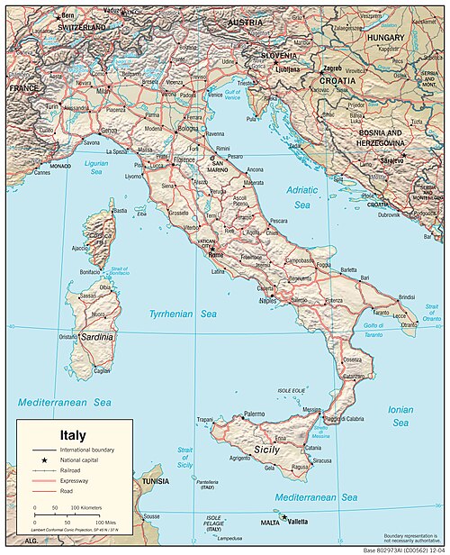 Fyzická geografie Itálie