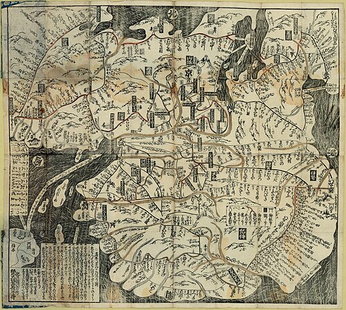 Mapa pouštění 33 chrámů