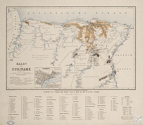 Jacob Kuyper - Mapa Surinamu