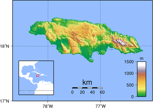 Topografie Jamajky
