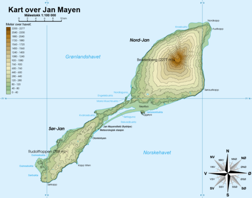 Jan Mayen topografie