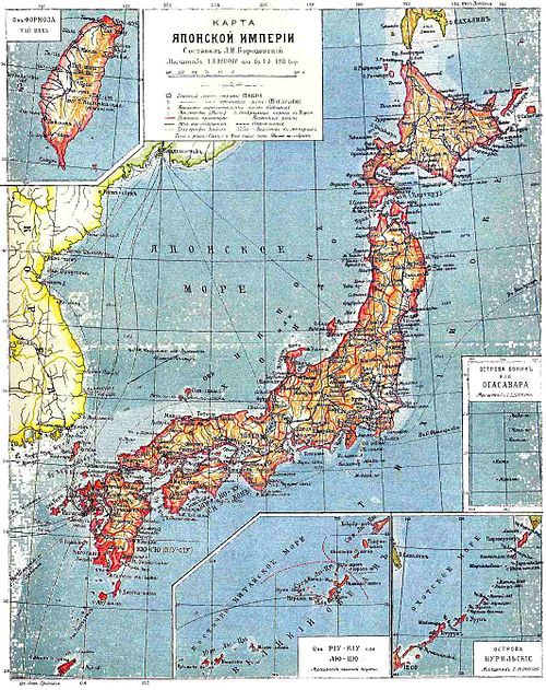 Mapa Japonska Brochhaus