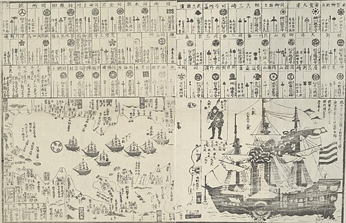 Japonský tisk z roku 1854