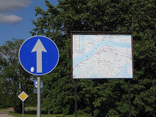 Mapa města Jaunjelgava