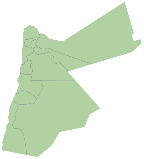 Mapa Jordánska