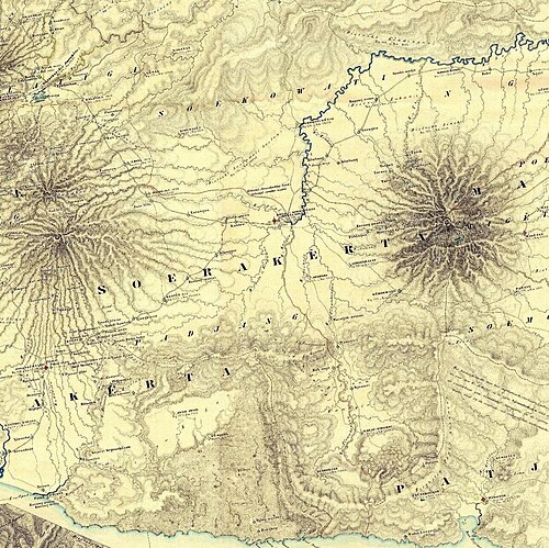 Mapa Javy – Topografické vyd. (Surakarta)