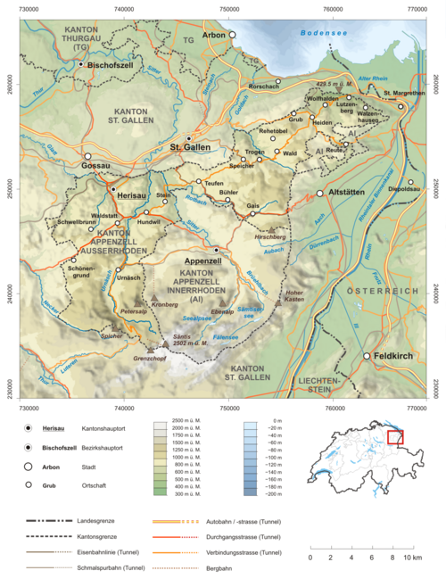 Kanton Appenzell Ausserrhoden Detail CZ