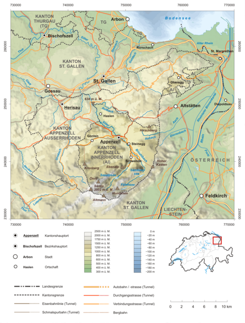 Kanton Appenzell Innerrhoden Detail CZ