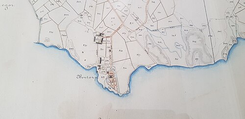 Mapa panství Boxtorp s okolím 1884