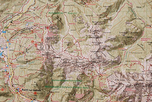 Mapa skupiny Erlspitz