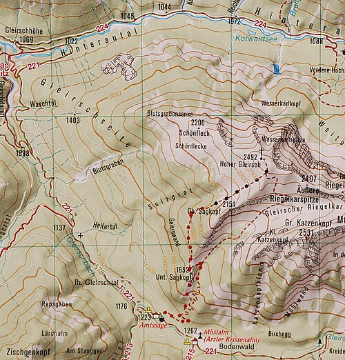 Mapa Gleiersch