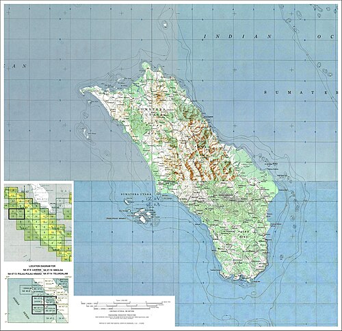 Mapa ostrova Nias