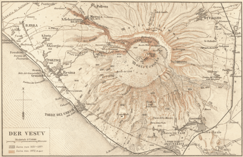 Mapa Vesuvu MK1888