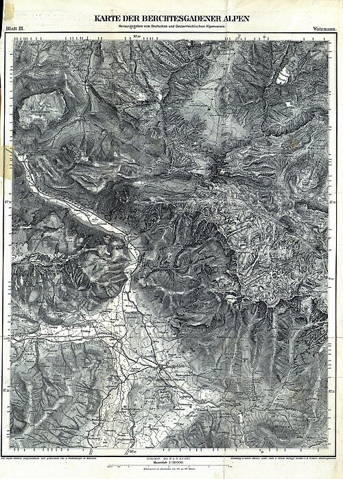 Mapa Alp Berchtesgaden, List III