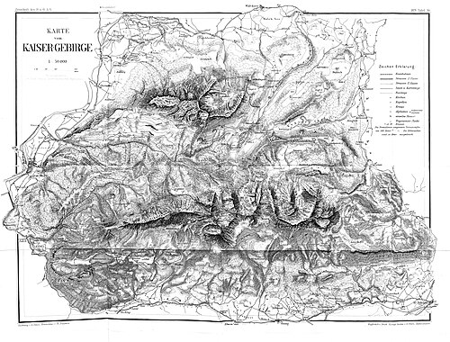 Mapa Kaiserských hor
