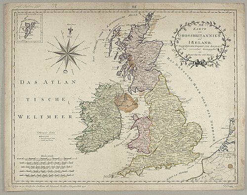 Mapa Velké Británie a Irska
