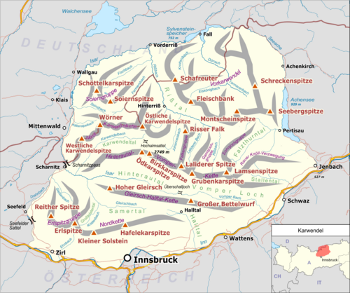 Mapa Karwendelu