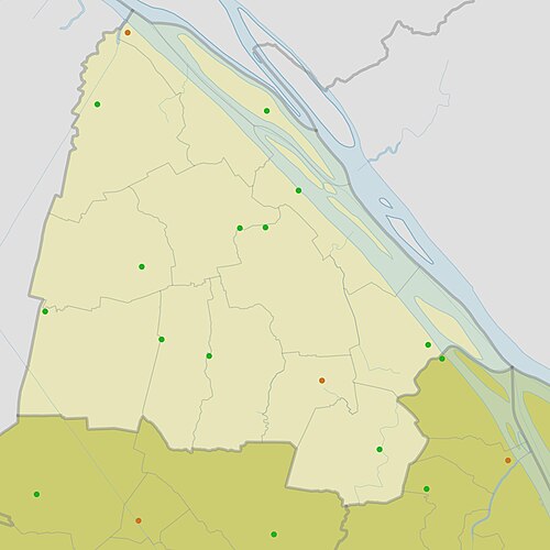 Administrativa mapa okresu Kesach