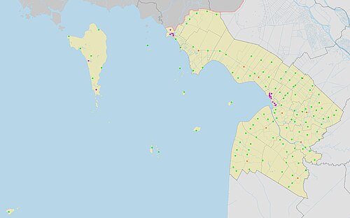Mapa okresů Kiengiang
