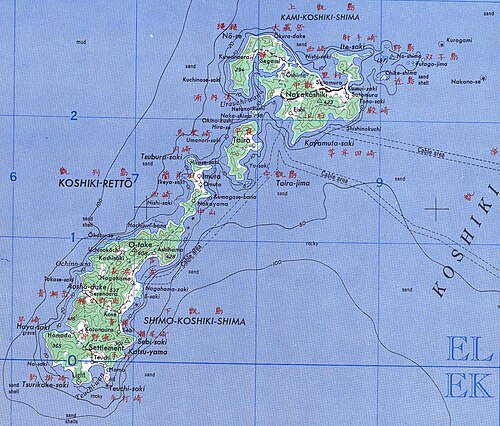 Mapa archipeágu Košiki-jima