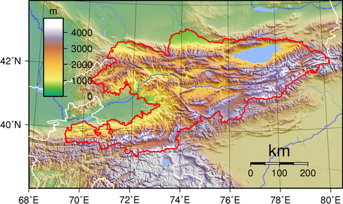 Topografie Kyrgyzstánu