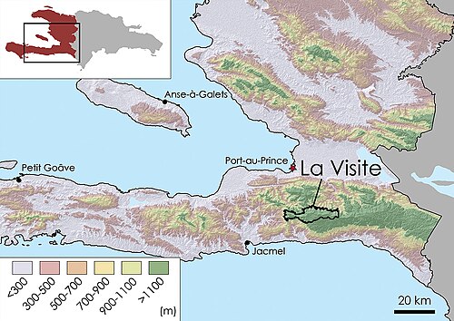 Topografická mapa La Visite