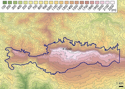 Topografická mapa La Visite