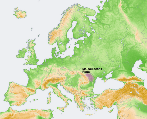 Mapa polohy moldavské plošiny
