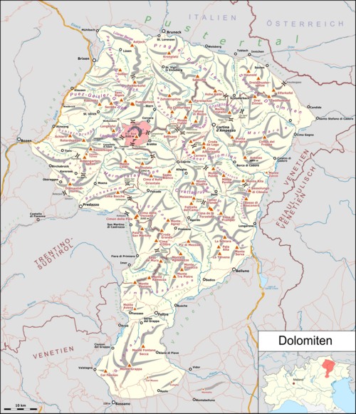 Situační mapa Sella