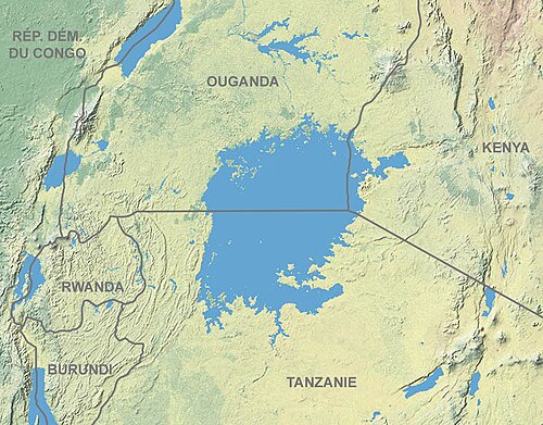 Mapa vegetace jezera Viktorie - fr