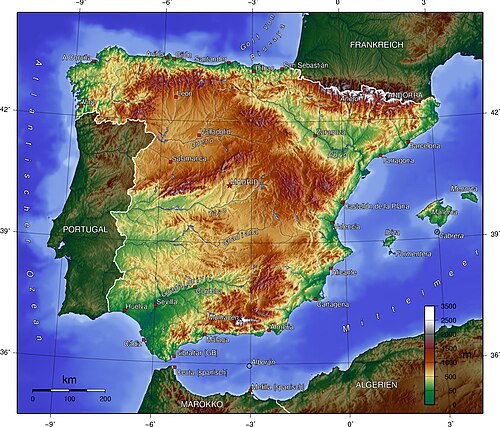 Mapa Španělska