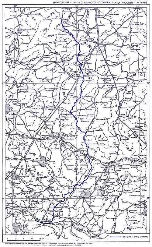 Lotyšsko - Ruská mapa
