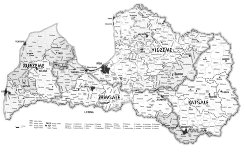 Lotyšské okresy 1924-1945