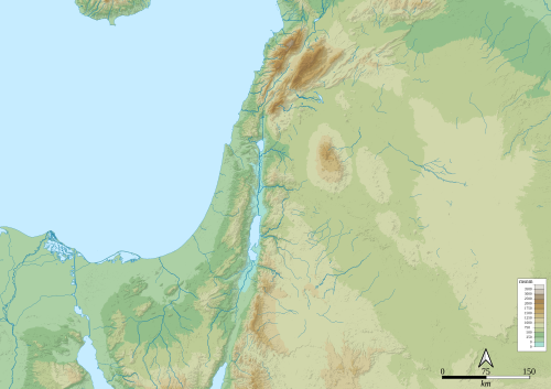 Topografická mapa Levantu
