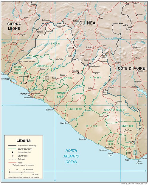 Fyzická geografie Libérie