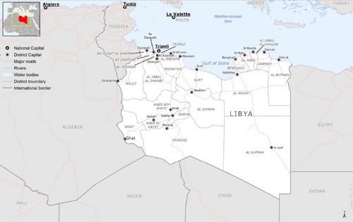Mapa Libye