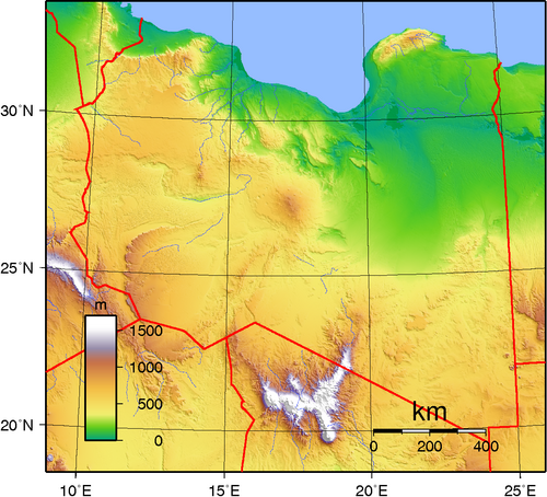 Topografie Libye