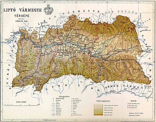 Mapa okresu Liptov