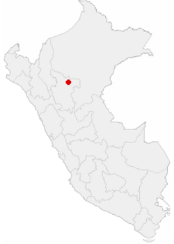 Poloha města Tarapoto v Peru