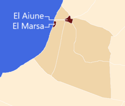 Orientační mapa El Auin a El Marsa