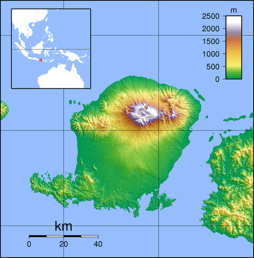 Topografie Lomboku – Lokalizační