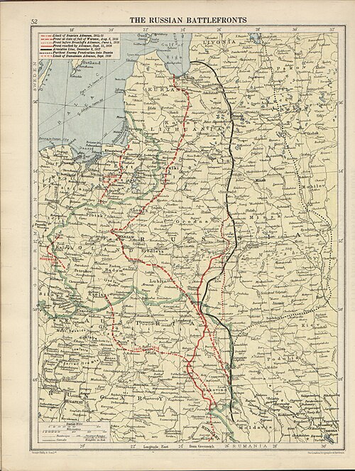 Londýnský geografický ústav ruské bitevní linie 1920