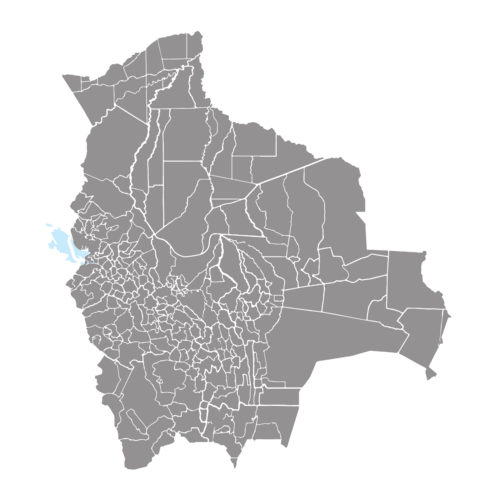 Mapa Bolívie podle obcí