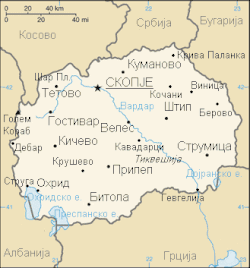 Mapa Македonie mk