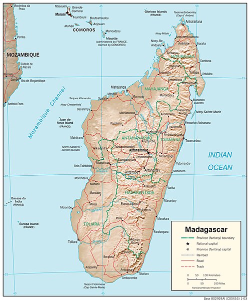 Madagaskar fyziogeografie