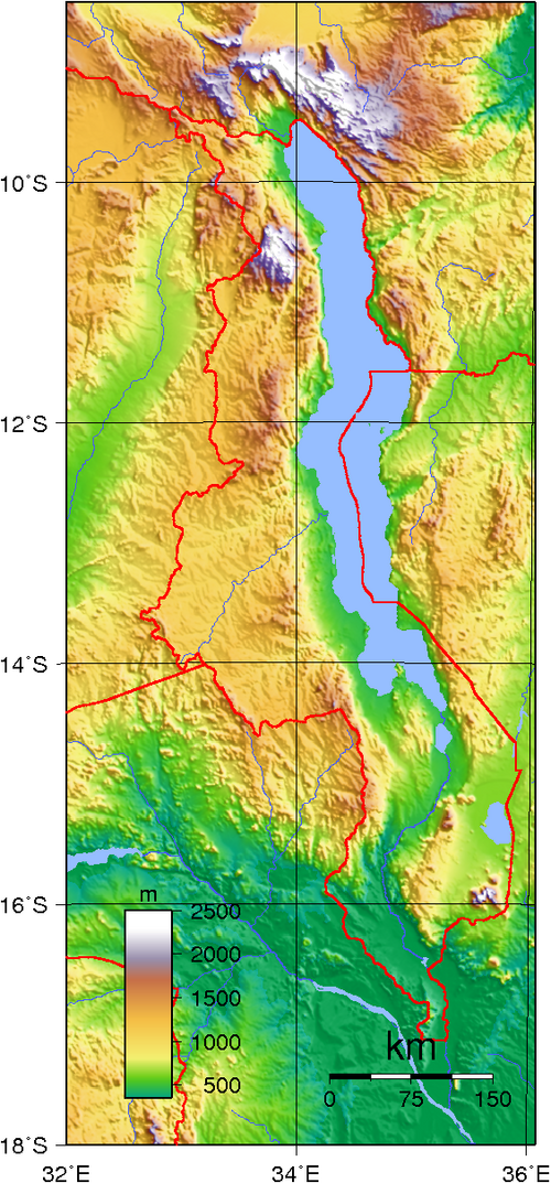 Topografie Malawi