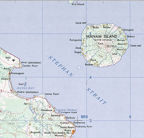 Manam - historická mapa