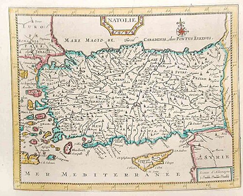 Mapa Turecka a Kypru