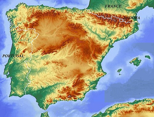 Mapa Španělska