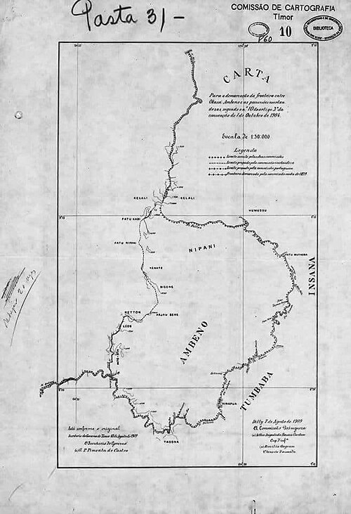 Mapa Oe-Cusse Ambeno č. 1 1909